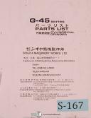 Shigiya-Shigiya G-20 Series 60, Wheel Dresser on Grinder, Instructions and Parts Manual-G-20-Series 60-01